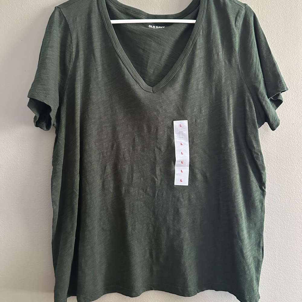 V-Neck Green T-Shirt